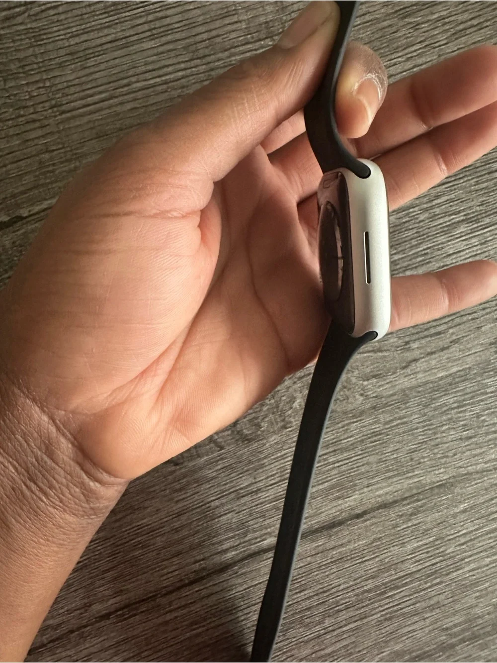 Apple Watch Series 8 - Platinum W/ Black Sports Band, Charger, Screen Protector